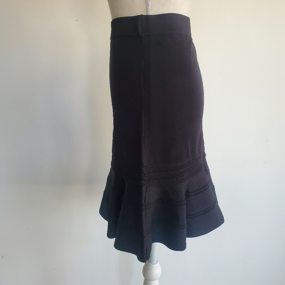 Ivanka Trump Black Ruffle Bandage Skirt - Picture 4 of 8